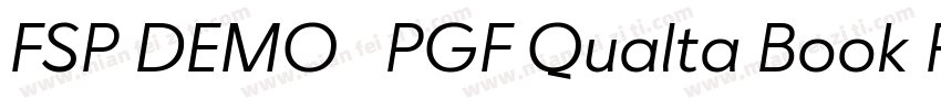 FSP DEMO   PGF Qualta Book Regular字体转换